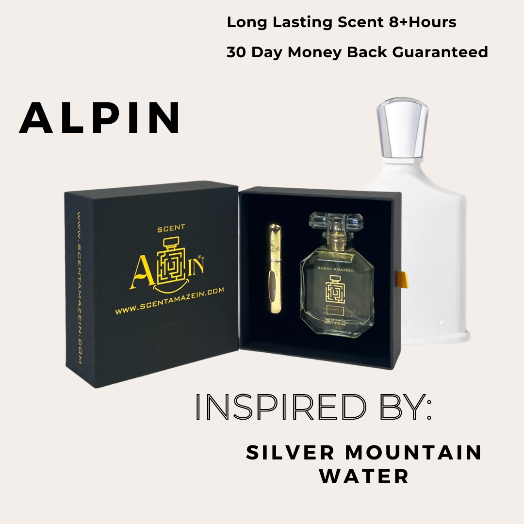 Alpin Fragrance Bottle - Inspired by Creed Silver Mountain Water, Ethical Luxury Scent