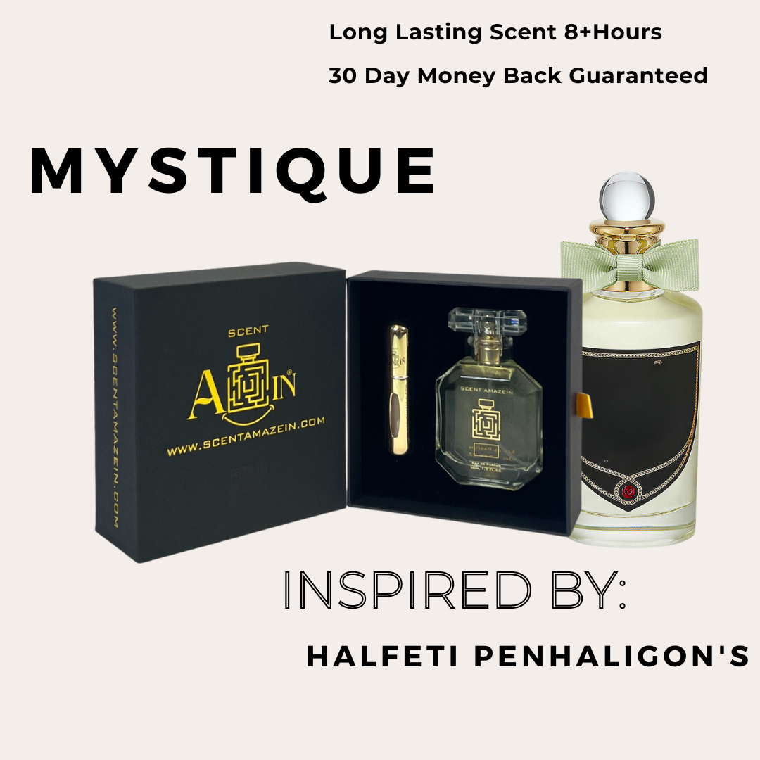 Mystique Perfume Bottle - Halfeti Inspired Fragrance, Luxurious Citrus Woody Notes, Rich Spicy Bergamot Aroma